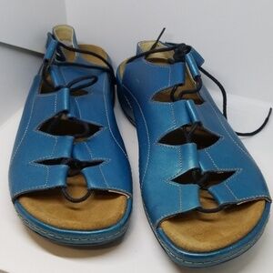 New Wolky 310 kite lace up blue sandals 43